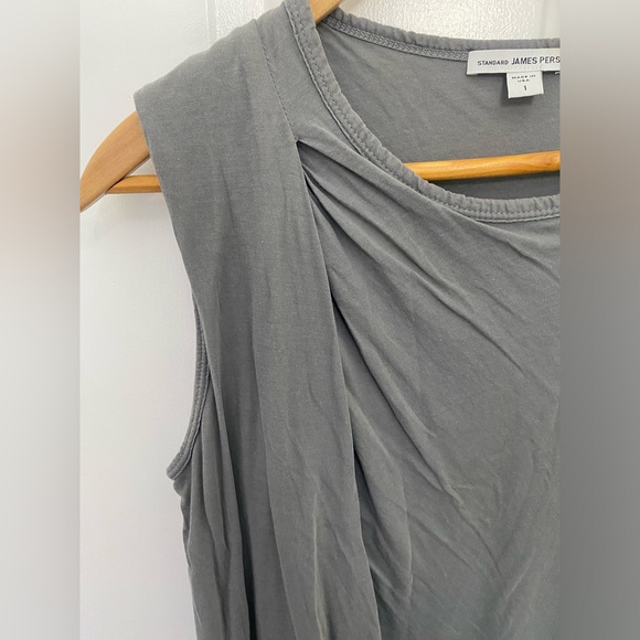 Women’s Standard James Perse Gray Draped Sleeveless Tank Dress Size Small - Picture 3 of 7